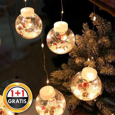 2x Svetleče božične kroglice | XMASBALL