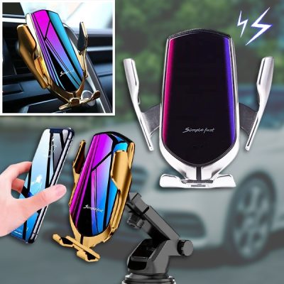 Pametni brezžični polnilec in držalo za telefon za avtomobile | DELUXE